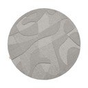Sivý vlnený okrúhly koberec ø 120 cm Morphic Botanica – Agnella
