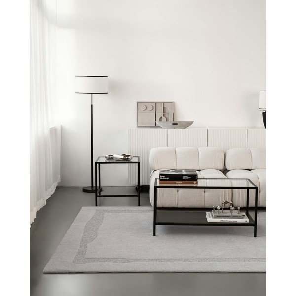 Svetlosivý vlnený koberec 133x190 cm Morphic Rocca – Agnella-image-1