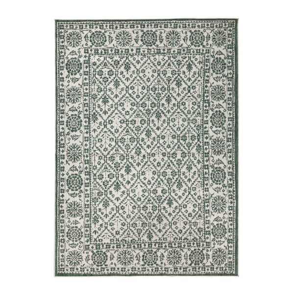 Sivo-zelený vzorovaný obojstranný koberec Bougari Curacao, 160 x 230 cm