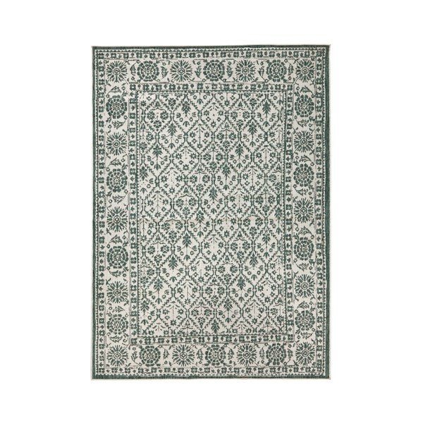 Sivo-zelený vzorovaný obojstranný koberec Bougari Curacao, 200 x 290 cm