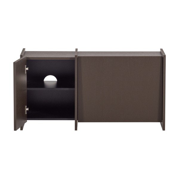 Tmavohnedý TV stolík v dekore jaseňa 102x53x44 cm Brock – WOOOD-image-4