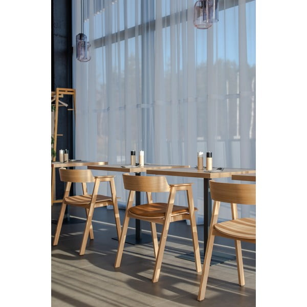 Jedálenská stolička s podrúčkami z dubového dreva v prírodnej farbe Flip – Gazzda-image-3