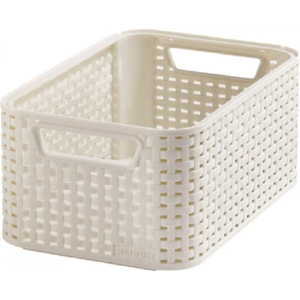 Krémovobiely plastový úložný box 19x28,5x13 cm Style – Curver