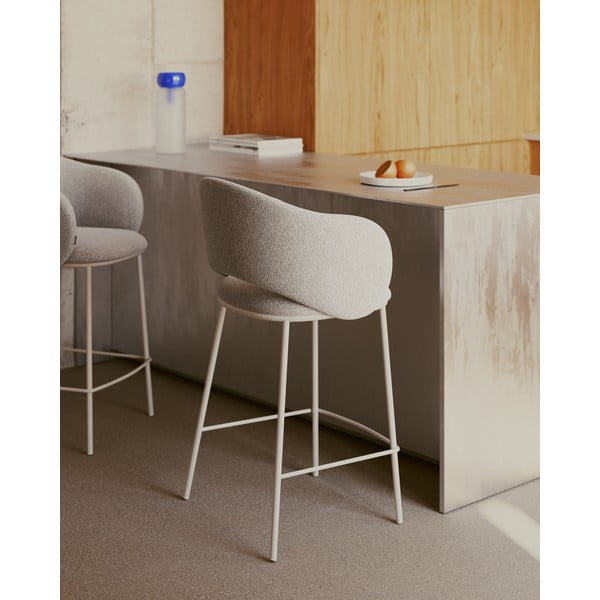 Krémová barová stolička (výška sedadla 65 cm) Maina – Kave Home-image-1