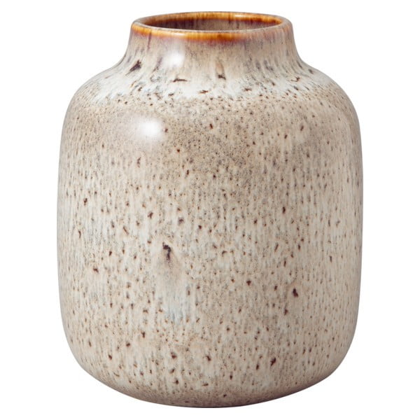 Sivo-béžová kameninová váza Villeroy & Boch Like Lave, výška 15 cm