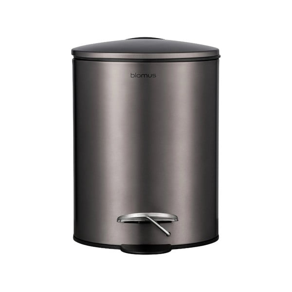 Tmavohnedý nášľapný oceľový odpadkový kôš 3 l Tubo – Blomus