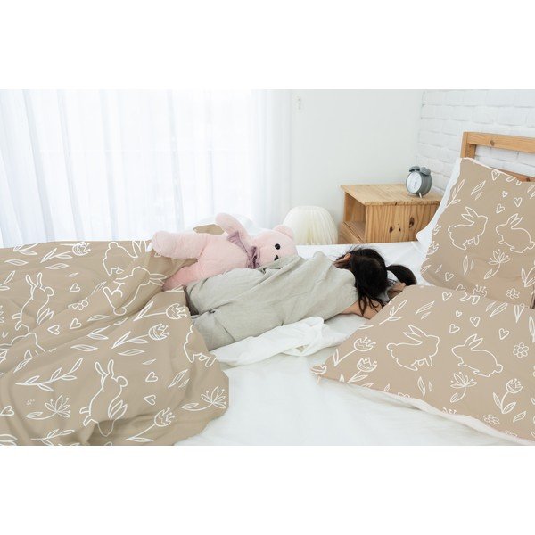 Detská obliečka na jednolôžko z bavlneného saténu 135x200 cm Sweet Bunnies – Butter Kings-image-1