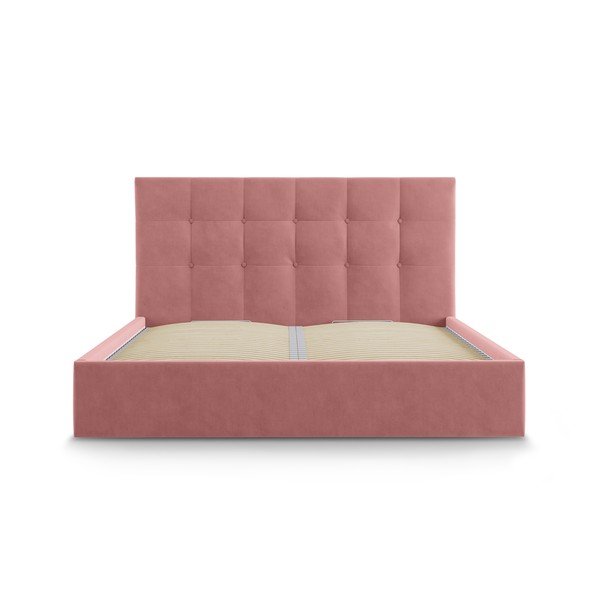 Ružová dvojlôžková posteľ Mazzini Beds Nerin, 140 x 200 cm-image-2