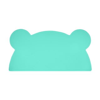 Tyrkysové silikónové prestieranie Kindsgut Bear, 48 x 25 cm