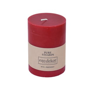 Červená sviečka Eco candles by Ego dekor Friendly, doba horenia 37 h