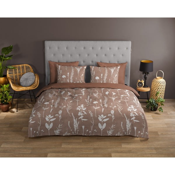 Hnedé bavlnené obliečky na jednolôžko/predĺžené 140x220 cm Rav – Good Morning-image-1