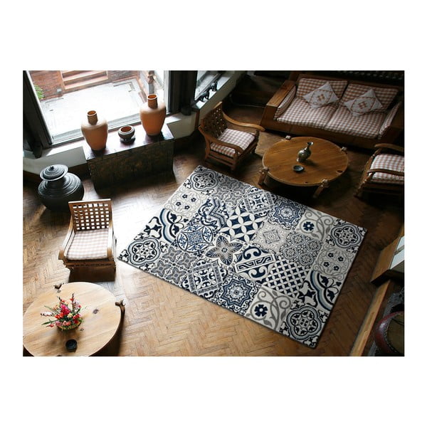 Modrý koberec Universal Indigo Azul Mecho, 140 × 200 cm-image-1