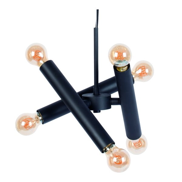 Lesklo čierne stmievateľné závesné svietidlo Hawk – Zuiver-image-4