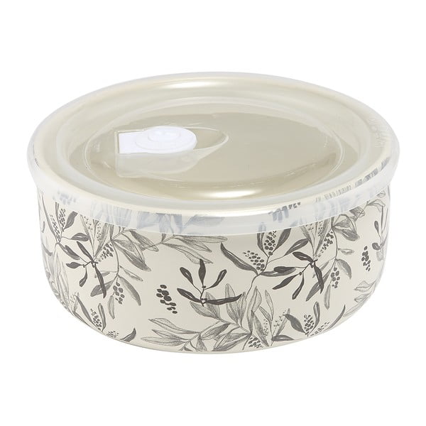 Béžová kameninová dóza na potraviny Ladelle Grown Leaf