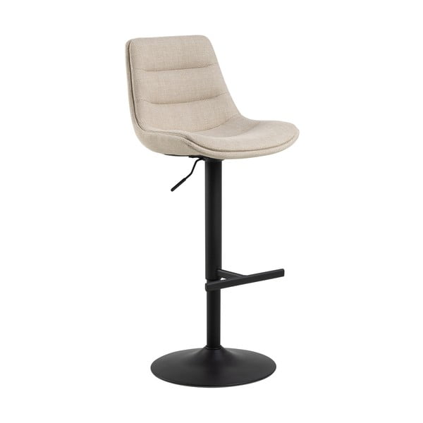 Čierno-béžové barové stoličky s nastaviteľnou výškou v súprave 2 ks (výška sedadla 65 cm) Adisa – Actona