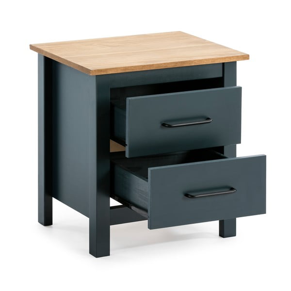 Tmavomodrý nočný stolík z borovicového dreva Miranda – Marckeric-image-3
