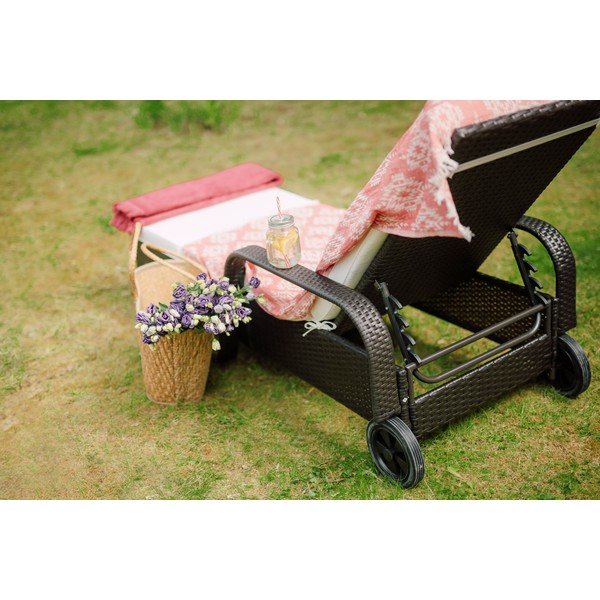 Záhradné ležadlo z umelého ratanu Timpana Sun-image-1