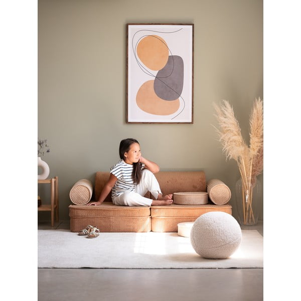 Hnedá menčestrová detská pohovka 132 cm Settee – Wigiwama-image-3