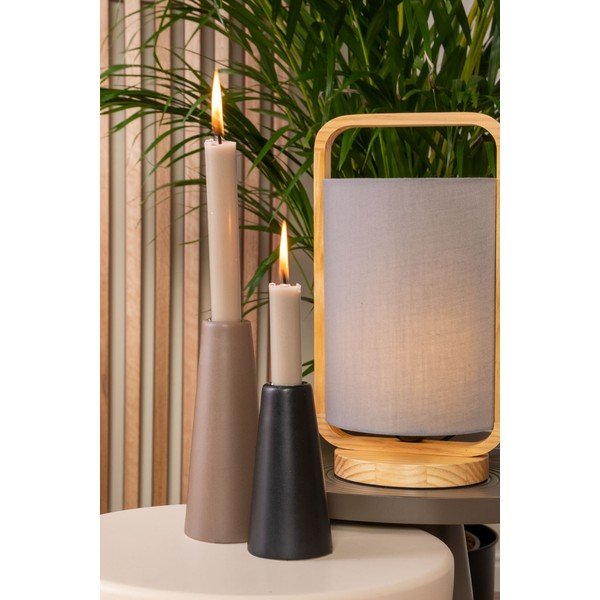 Sivá stolová lampa Leitmotiv Snap, výška 21,5 cm-image-1