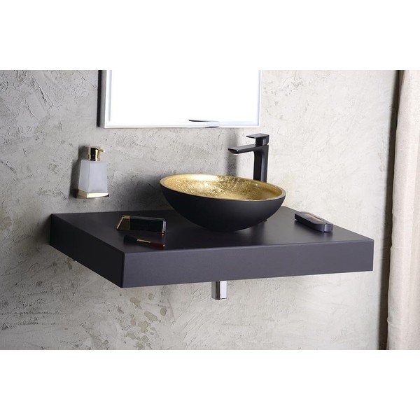 Matne čierna stojančeková umývadlová batéria Spy – Sapho-image-4