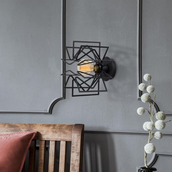 Čierne nástenné svietidlo Nemrut – Opviq lights-image-1