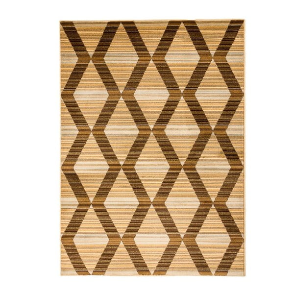 Hnedý vysokoodolný koberec Floorita Inspiration Turo, 140 x 195 cm