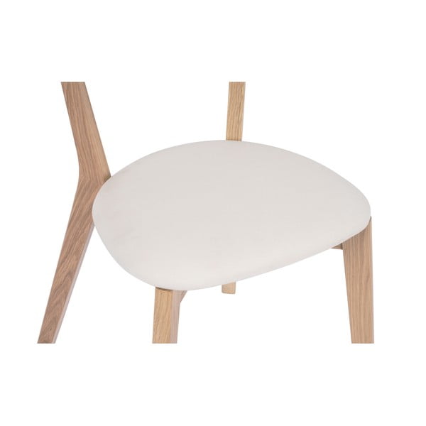 Jedálenská stolička z dubového dreva s bielym sedákom Arch - Bonami Essentials-image-3