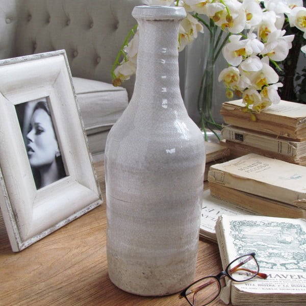Váza Raw White, 14x38 cm