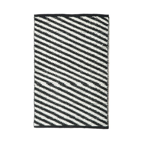 Čiernobiely koberec TJ Serra Diagonal, 60x9 cm