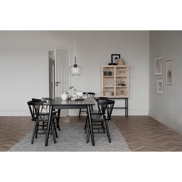 Čierny jedálenský stôl Rowico Lotta, 180 x 90 cm-image-3