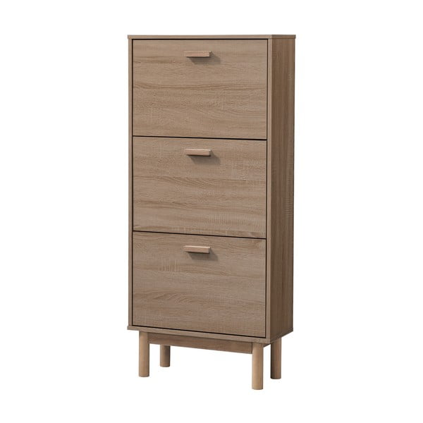 Výklopná skrinka na topánky v dekore duba v prírodnej farbe Melanie – Støraa