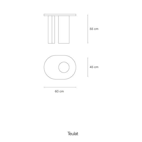 Odkladací stolík v dekore jaseňa 45x60 cm Nori – Teulat-image-3