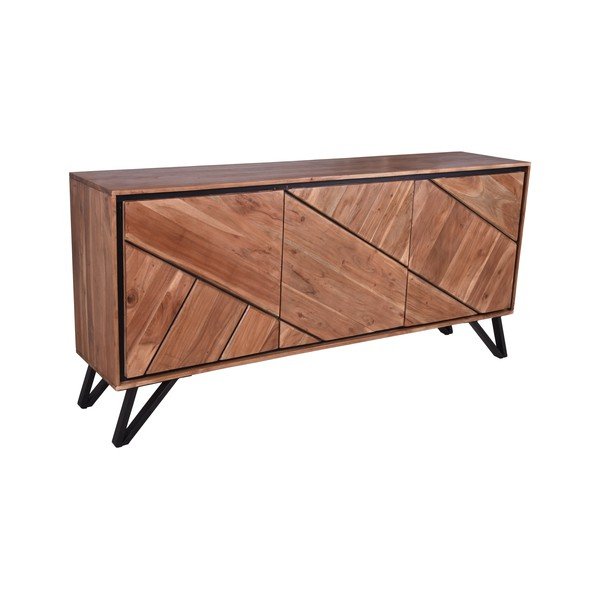 Komoda z masívu akácie v prírodnej farbe 150x76x40 cm Ambala – Interia Home & Living-image-2