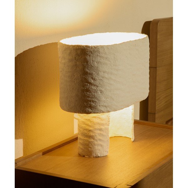 Biela stolová lampa (výška  37,5 cm) Bedala – Kave Home-image-2