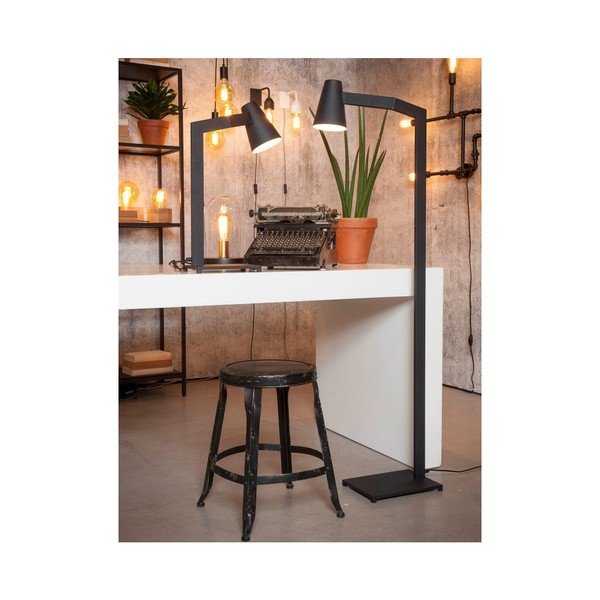 Čierna stojacia lampa s kovovým tienidlom (výška 143 cm) Biarritz – it's about RoMi-image-3