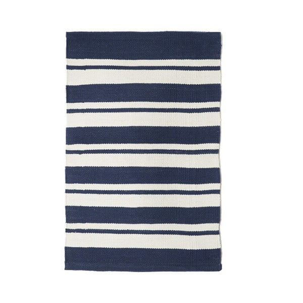 Modro-biely koberec TJ Serra Navy Stripes, 60 x 90 cm