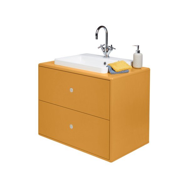Žltá skrinka s umývadlom bez batérie 80x62 cm Color Bath - Tom Tailor for Tenzo-image-4