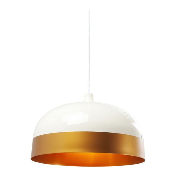 Biele stropné svietidlo s detailmi v zlatej farbe Kare Design La Oila, ⌀ 56 cm