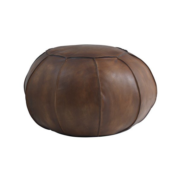 Hnedý kožený puf Fuhrhome Casablanca