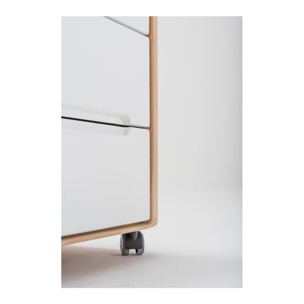 Zásuvkový diel s konštrukciou z masívneho dubového dreva Gazzda Ena-image-2