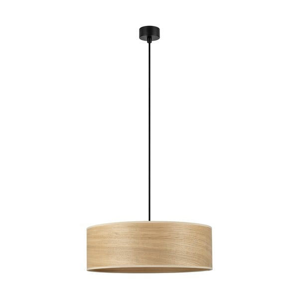 Závesné svietidlo s tienidlom z dubového dreva Sotto Luce TSURI XL