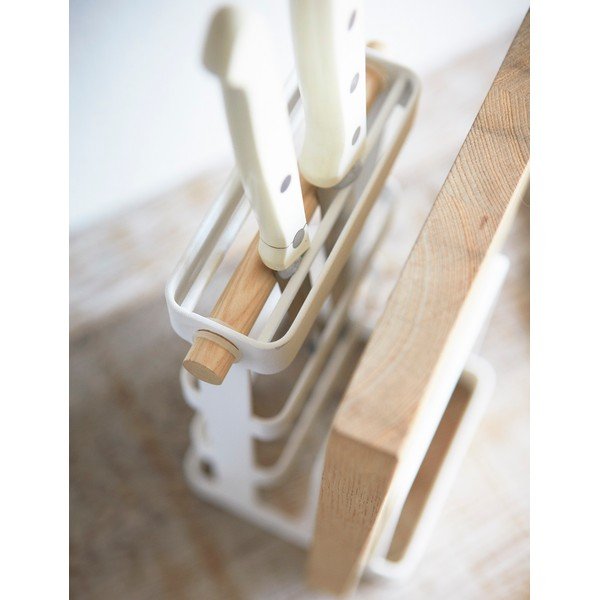 Biely stojan na nože a doštičky na krájanie YAMAZAKI Tosca-image-2