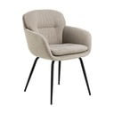 Béžové čalúnené jedálenské kreslo s podrúčkami Dora – Actona