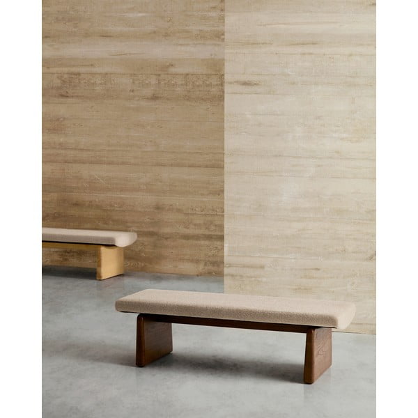 Béžová/v prírodnej farbe ženilková lavica Topaz – Kave Home-image-3