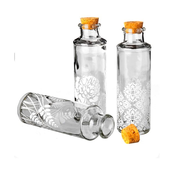 Sada 6 sklenených fľaštičiek Unimasa Corcho, 175 ml-image-1