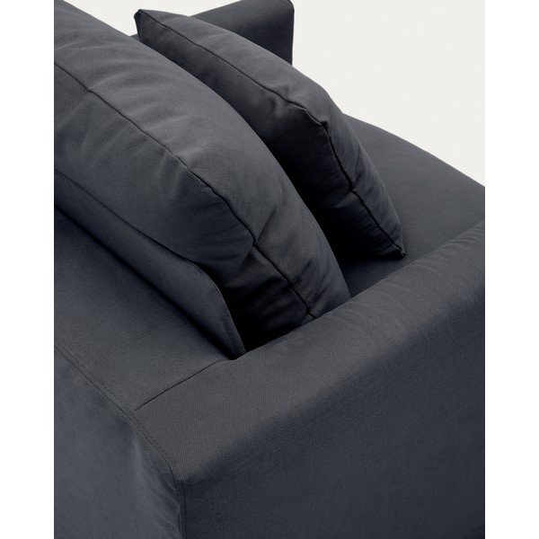 Antracitový poťah na kreslo 92 cm Nora – Kave Home-image-1