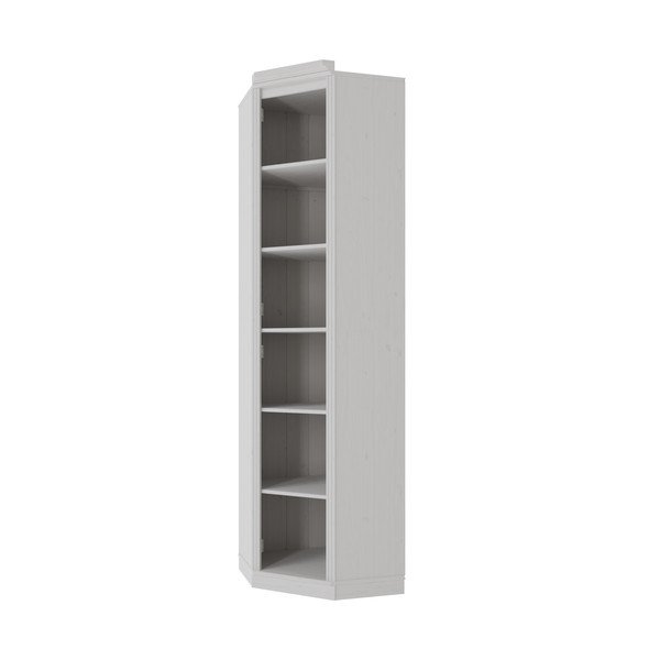 Biela knižnica z borovicového dreva 85x219x56 cm Anita – Støraa-image-3