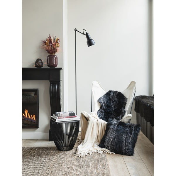 Čierna umelá kožušina Tiseco Home Studio Fox, 50 x 80 cm-image-1