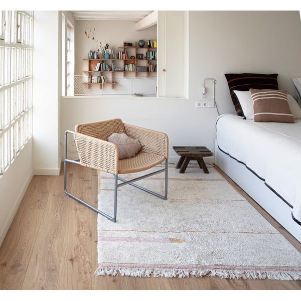 Ružovo-krémový prateľný ručne tkaný bavlnený koberec 140x200 cm Lanes Vintage Nude – Lorena Canals-image-1