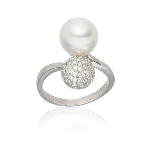 Perlový prsteň Nova Pearls Copenhagen Michelle White, veľ. 58